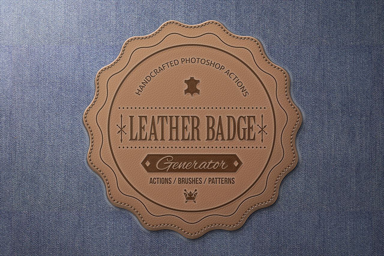 Printed Leather Badge